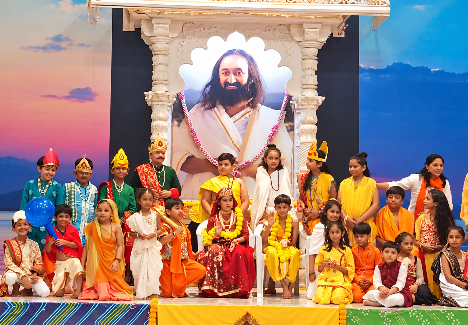 Children chanting together